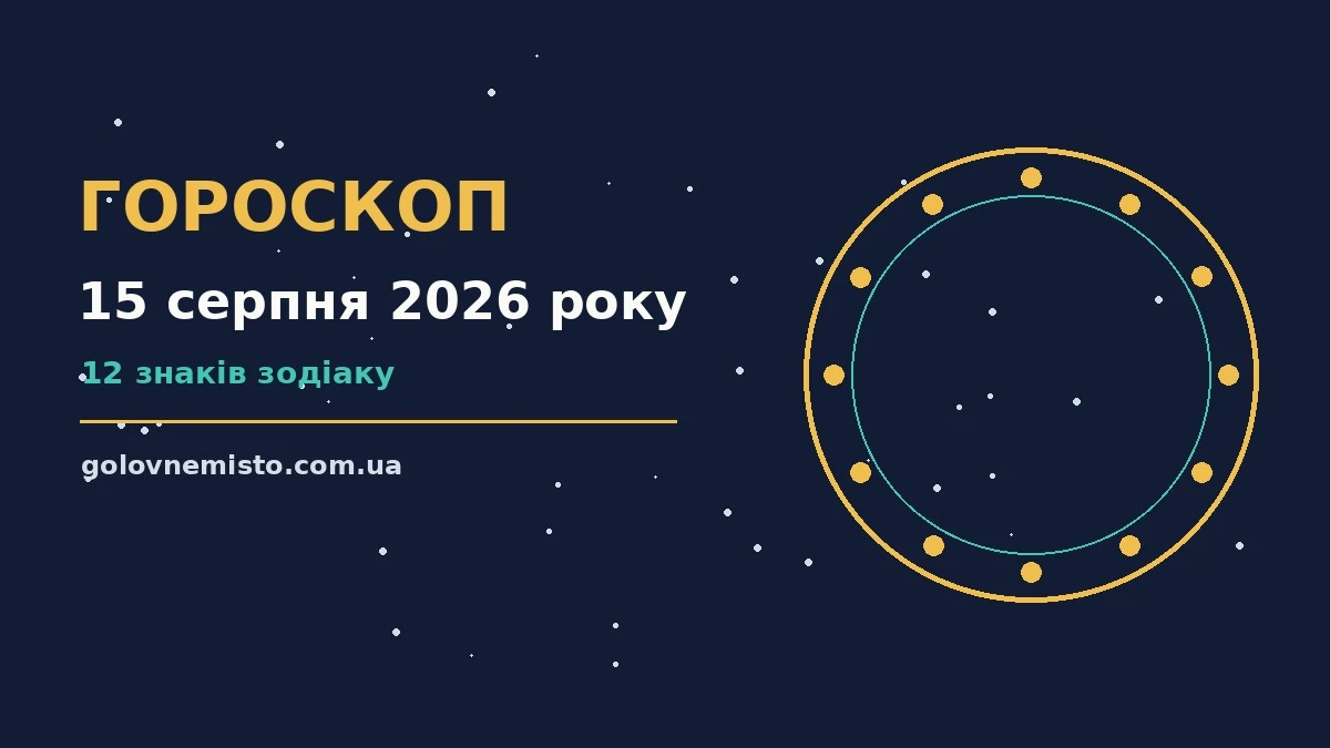 Гороскоп на 15 серпня 2026 року: що підготували зорі для грошей і кохання