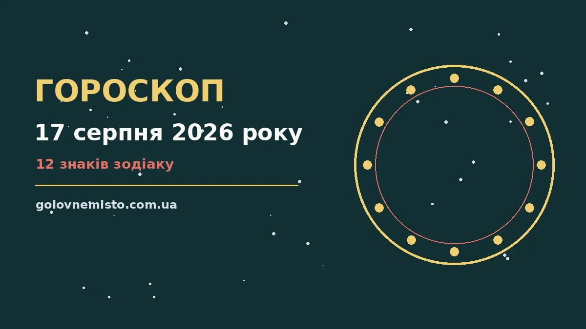 Гороскоп на 17 серпня 2026 року: що підготували зорі для грошей і кохання