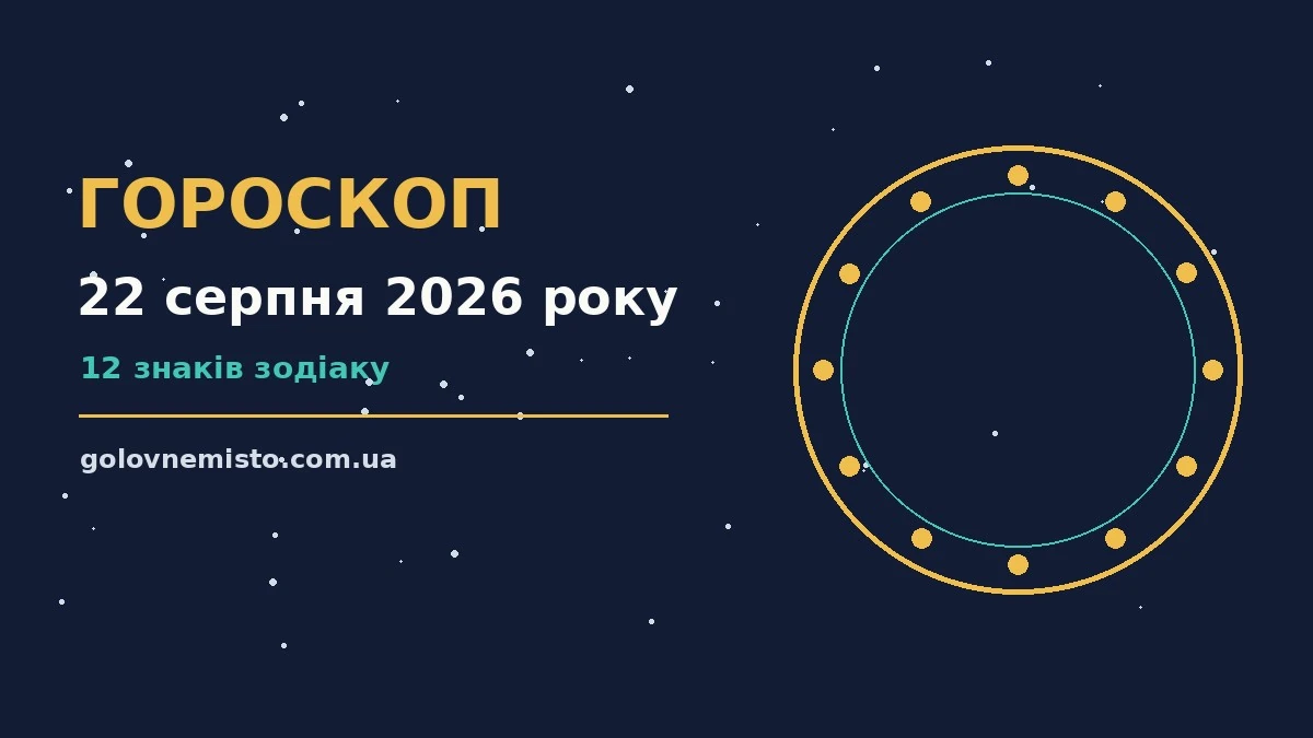 Гороскоп на 22 серпня 2026 року: що підготували зорі для грошей і кохання