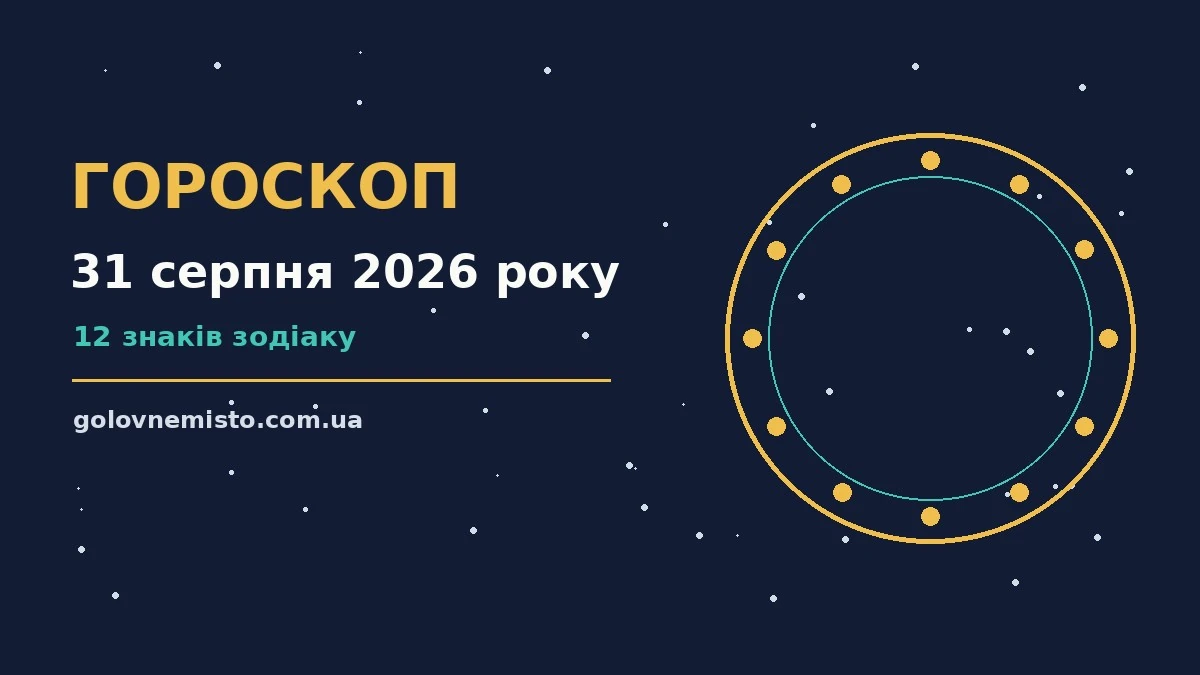 Гороскоп на 31 серпня 2026 року: що підготували зорі для грошей і кохання