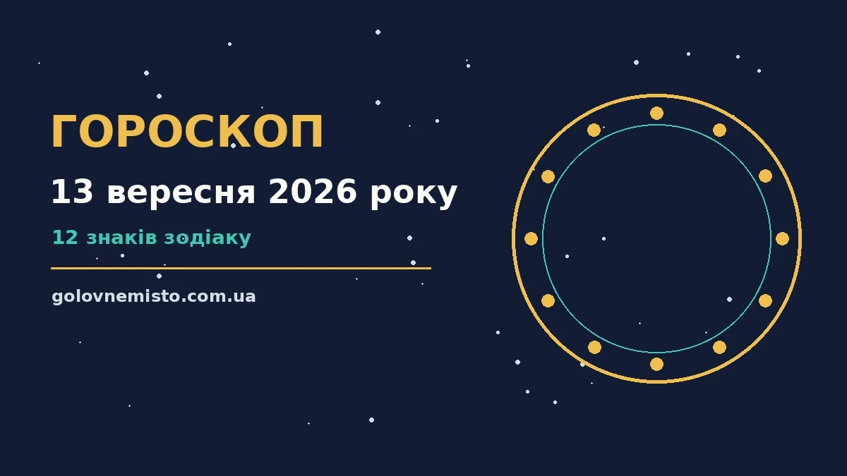 Гороскоп на 13 вересня 2026 року: що підготували зорі для грошей і кохання