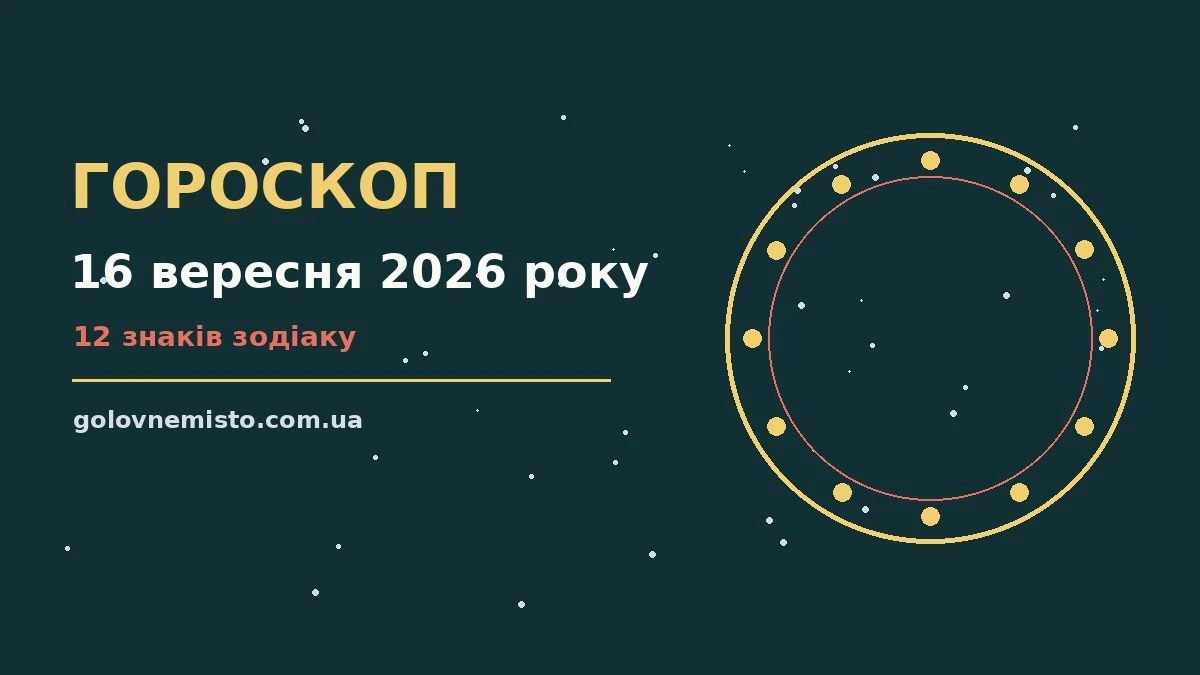 Гороскоп на 16 вересня 2026 року: що підготували зорі для грошей і кохання