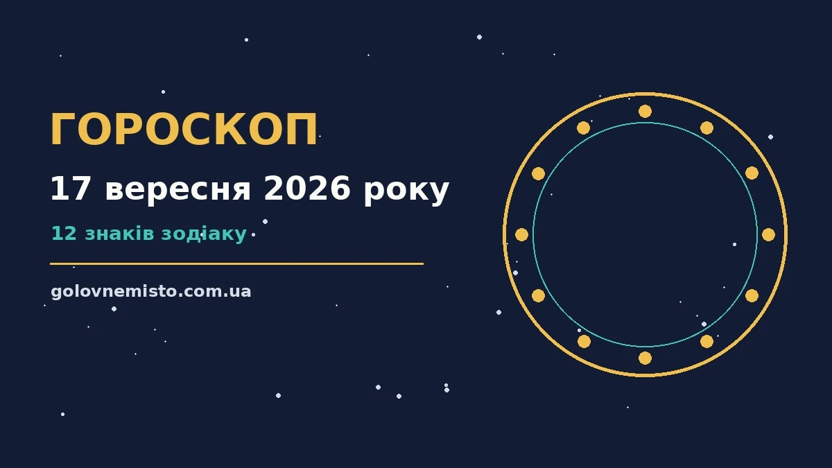Гороскоп на 17 вересня 2026 року: що підготували зорі для грошей і кохання