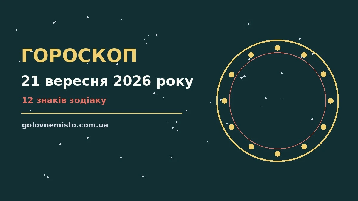 Гороскоп на 21 вересня 2026 року: що підготували зорі для грошей і кохання