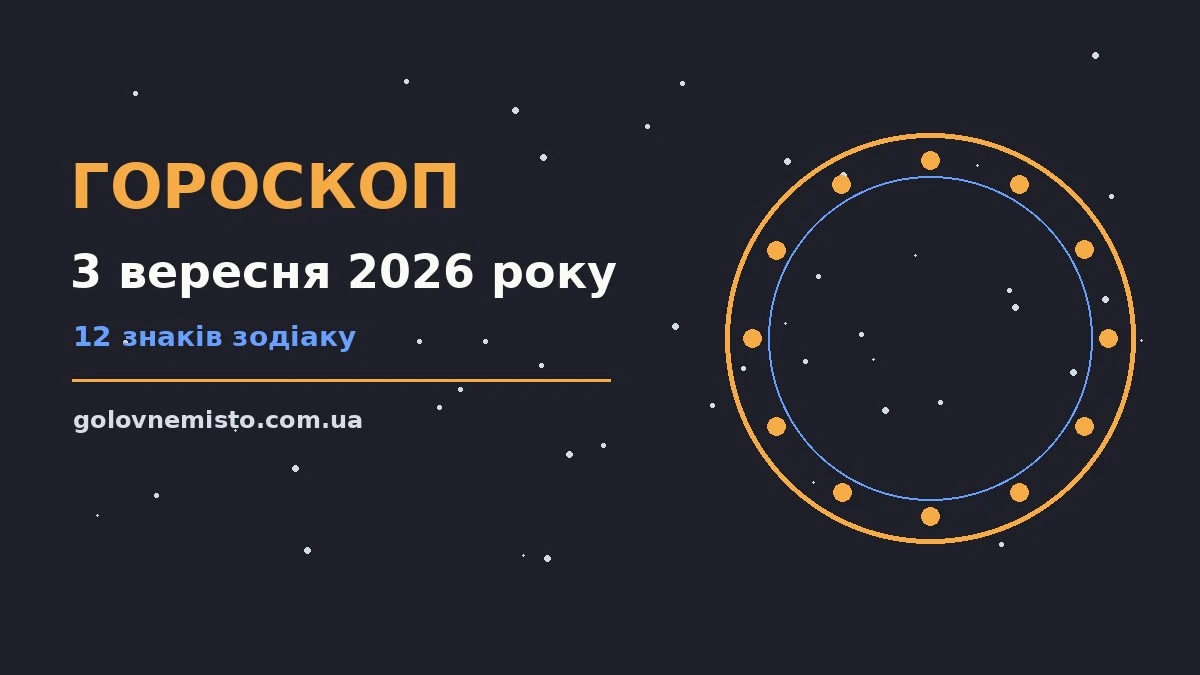 Гороскоп на 3 вересня 2026 року: що підготували зорі для грошей і кохання