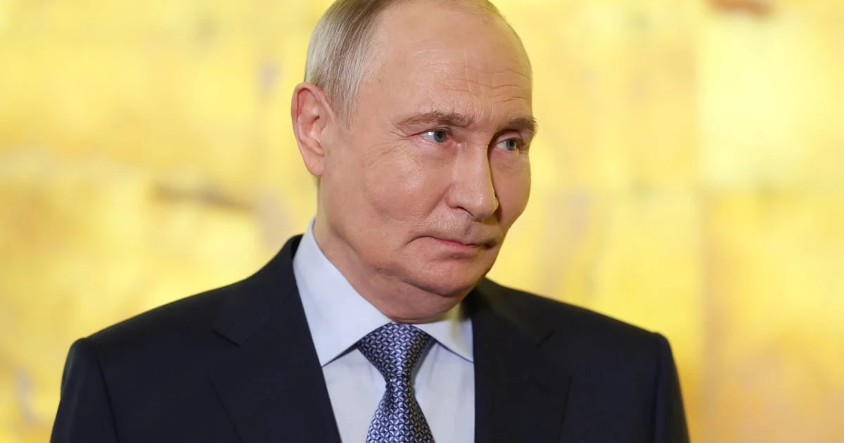 Глава рф володимир путін під час пресконференції (фото: Alexander KAZAKOV / POOL / AFP via Getty Images)